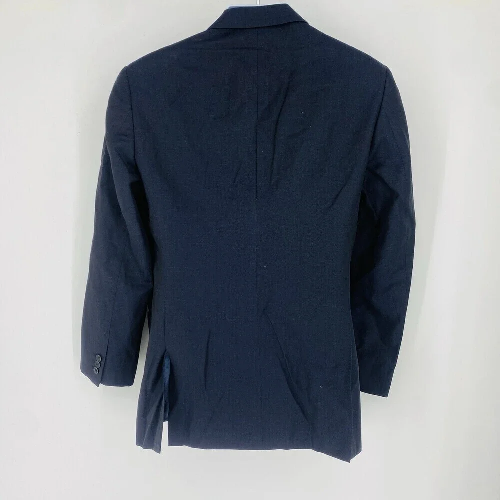 Armani Collezioni Men’s Navy Blue Suit Jacket Size 40 Italy Blazer Wool/Linen